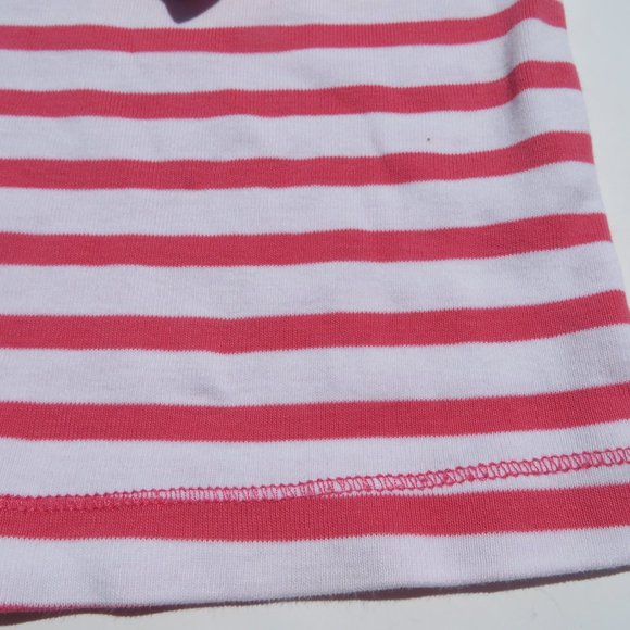 L.L. Bean Top Girls 6-7 Shirt 3/4 Sleeve Kids t-shirt Pink Stripes Cotton llbean - Picture 6 of 9
